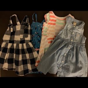 Bundle of dresses and romper, size 2T